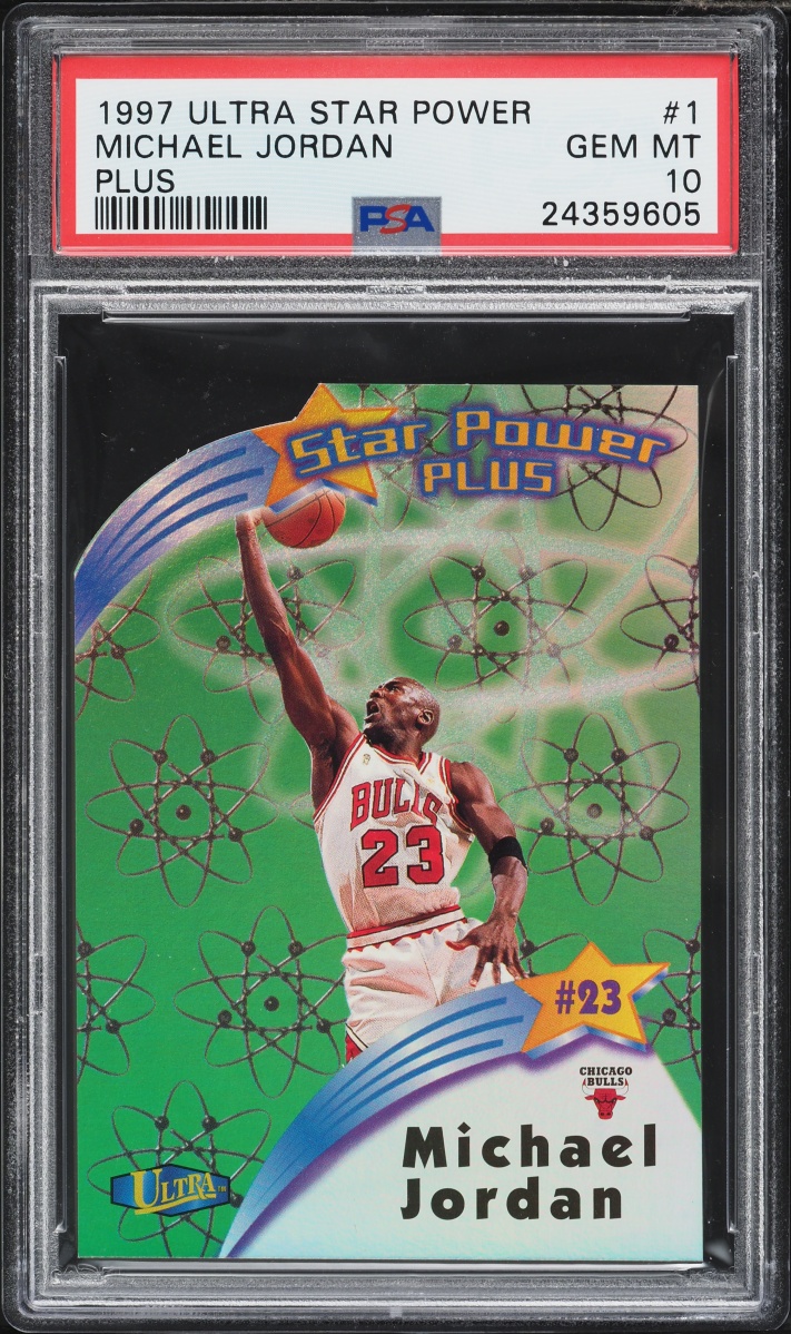 1997 Ultra Star Power Plus Die-Cut Michael Jordan #1 PSA 10 GEM MINT