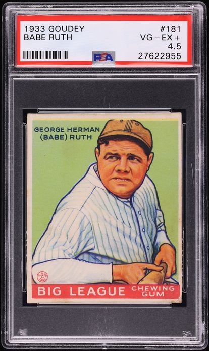1933 Goudey Babe Ruth #181 PSA 4.5 VGEX+