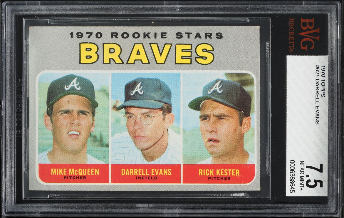 1970 Topps Darrell Evans ROOKIE #621 BVG 7.5 NRMT+