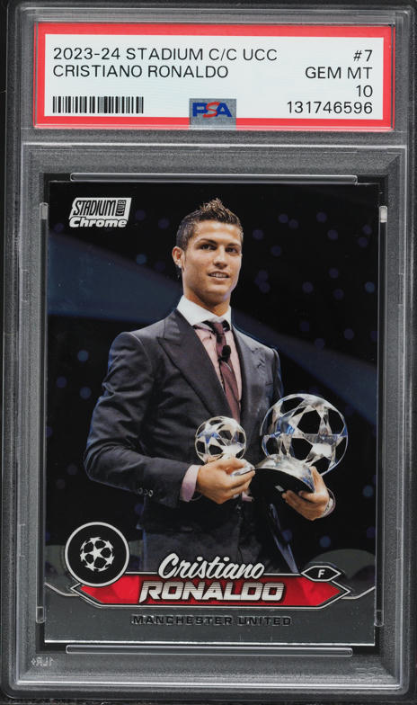 2012 Panini UEFA Euro Cristiano Ronaldo #280 PSA 9 MINT on