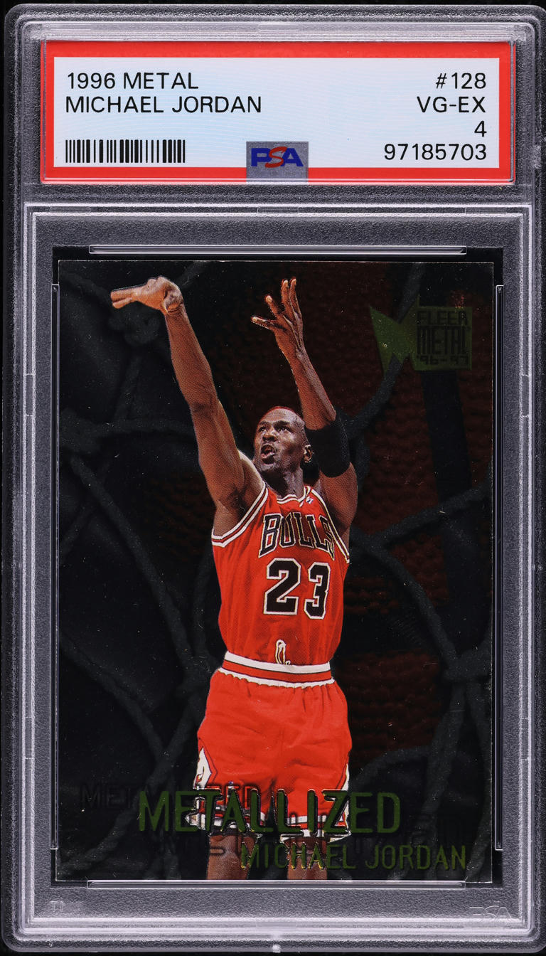 1996 Metal Metalized Michael Jordan #128 PSA 4 VGEX