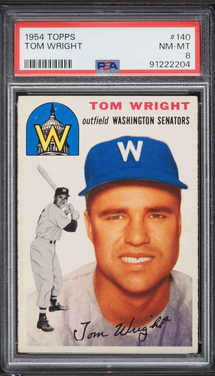 1954 Topps Tom Wright #140 PSA 8 NM-MT
