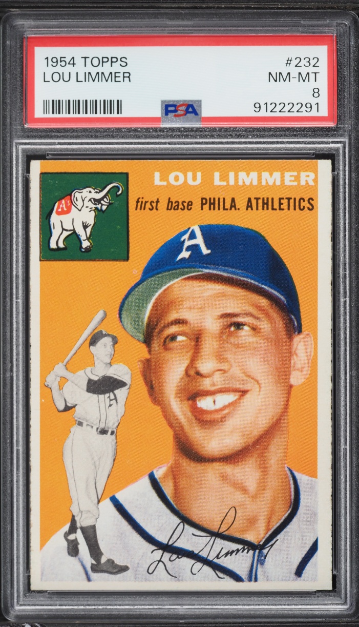 1954 Topps Lou Limmer #232 PSA 8 NM-MT