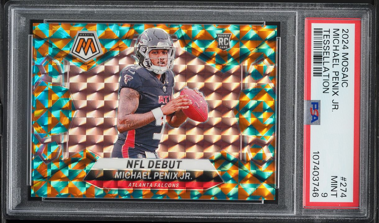 2024 Panini Mosaic Tessellation Michael Penix Jr. ROOKIE 15/15 #274 PSA 9 MINT