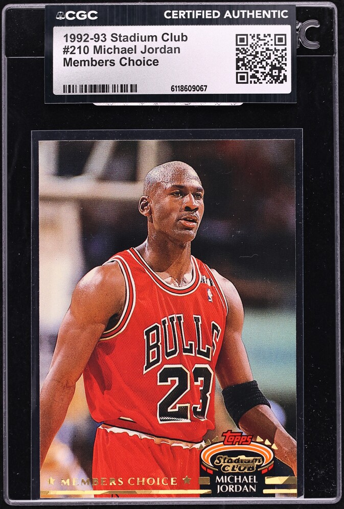 1992 Stadium Club Members Choice Michael Jordan #210 CGC AUTH