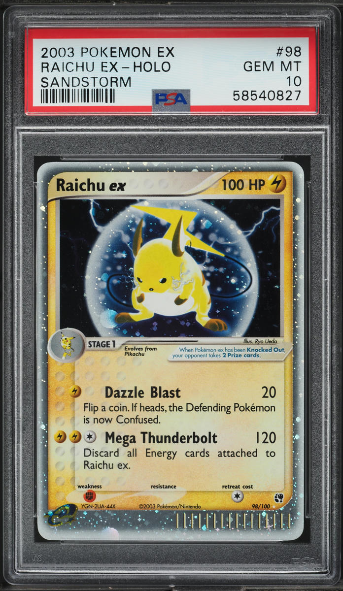 2003 Pokemon EX Sandstorm Holo Raichu ex #98 PSA 10 GEM MINT