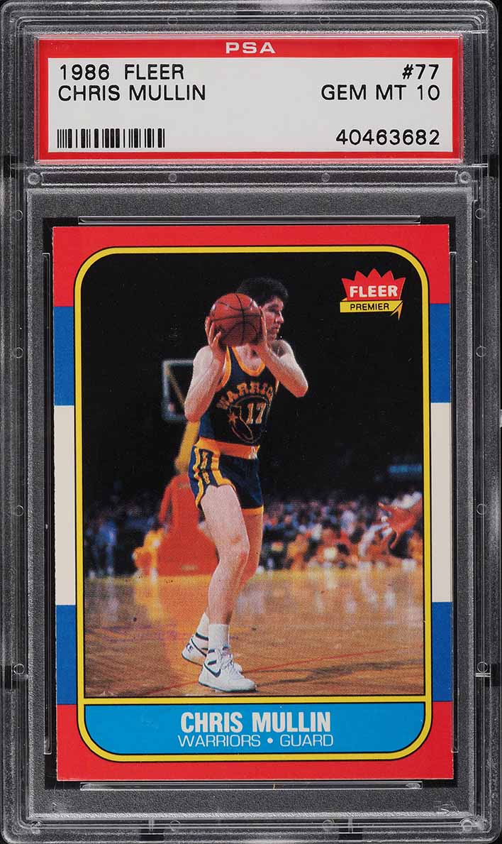 1986 Fleer Basketball Chris Mullin ROOKIE #77 PSA 10 GEM MINT