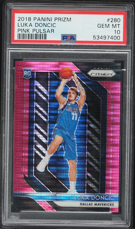 2022 Panini Prizm White Sparkle Luka Doncic #196 PSA 9 MINT on
