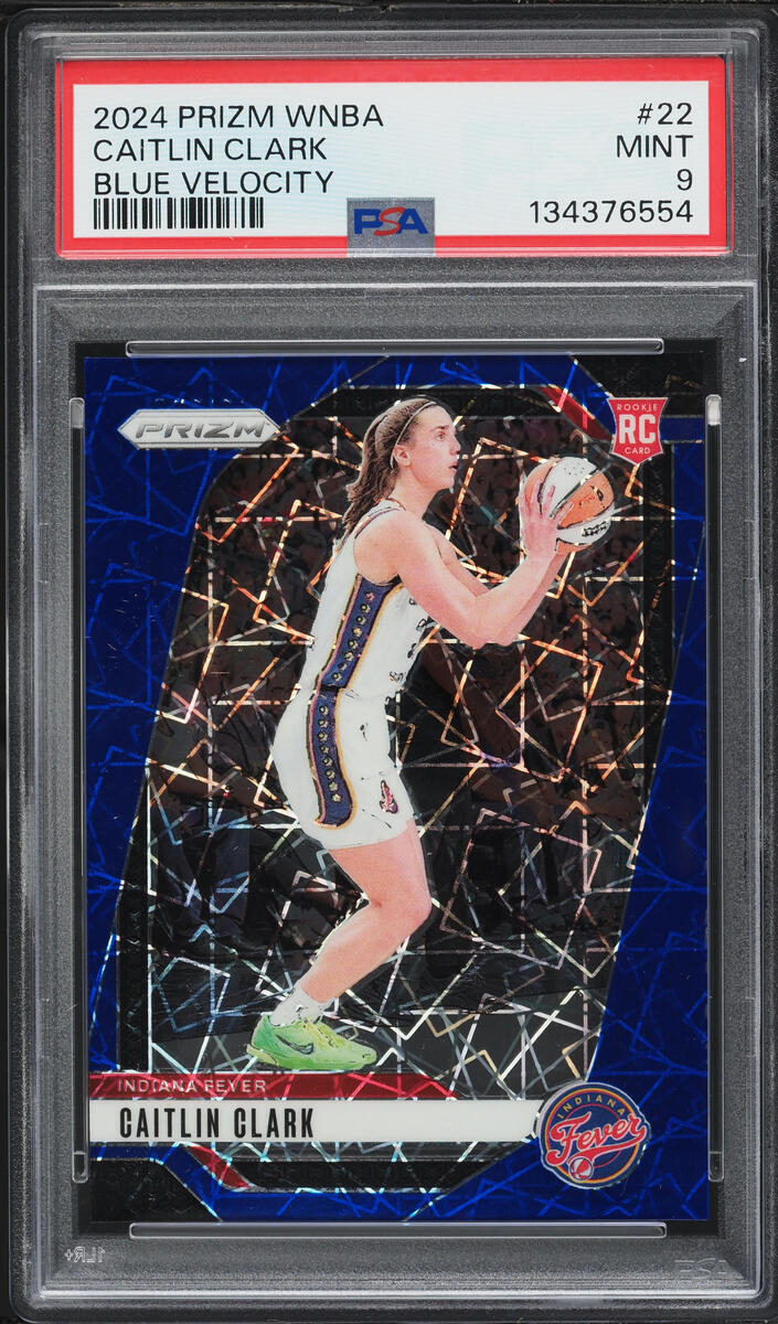 2024 Panini Prizm WNBA Blue Velocity Caitlin Clark ROOKIE #22 PSA 9 MINT