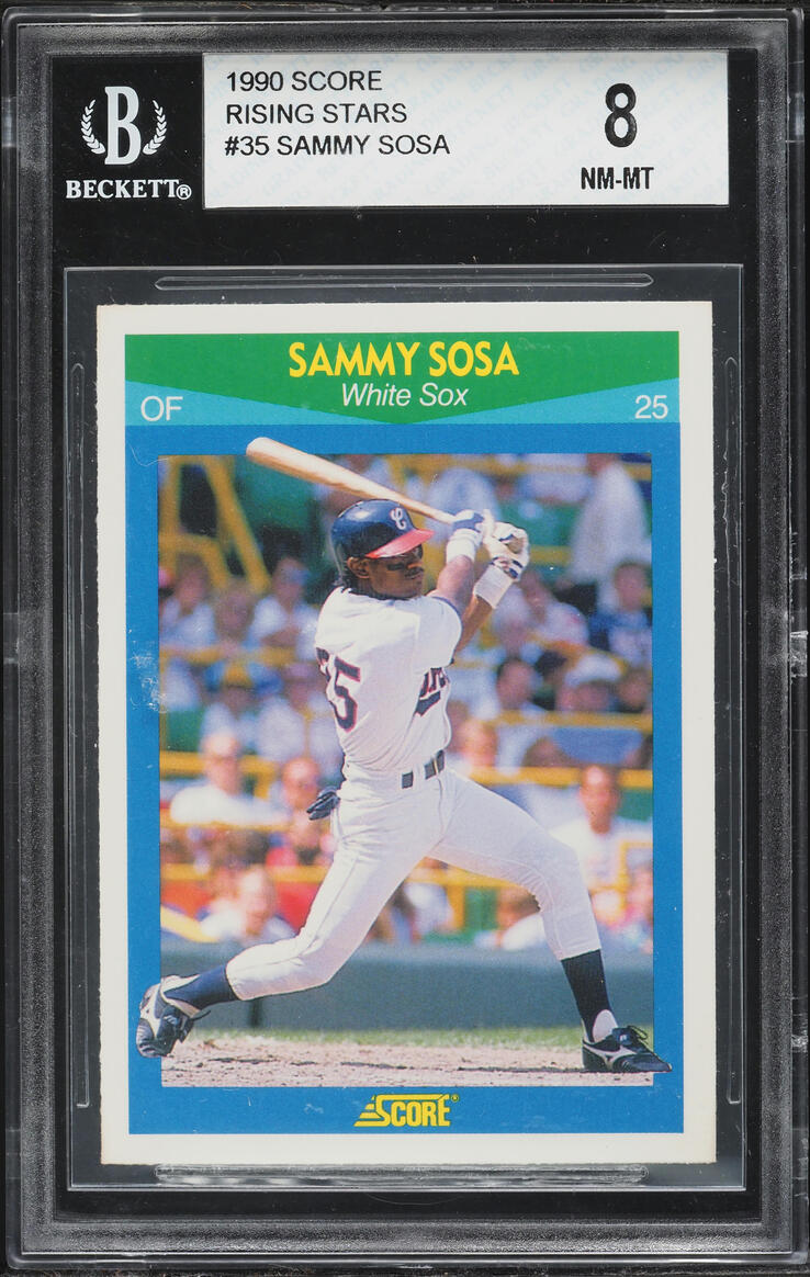 1990 Score Rising Stars Sammy Sosa ROOKIE #35 BGS 8 NM-MT