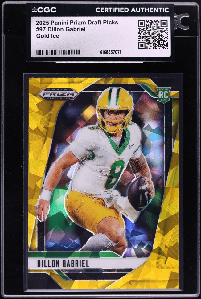 2025 Panini Prizm Draft Picks Gold Ice Dillon Gabriel ROOKIE #97 CGC AUTH
