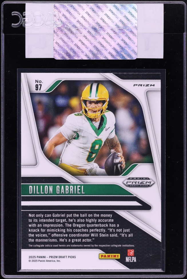 2025 Panini Prizm Draft Picks Gold Ice Dillon Gabriel ROOKIE #97 CGC AUTH