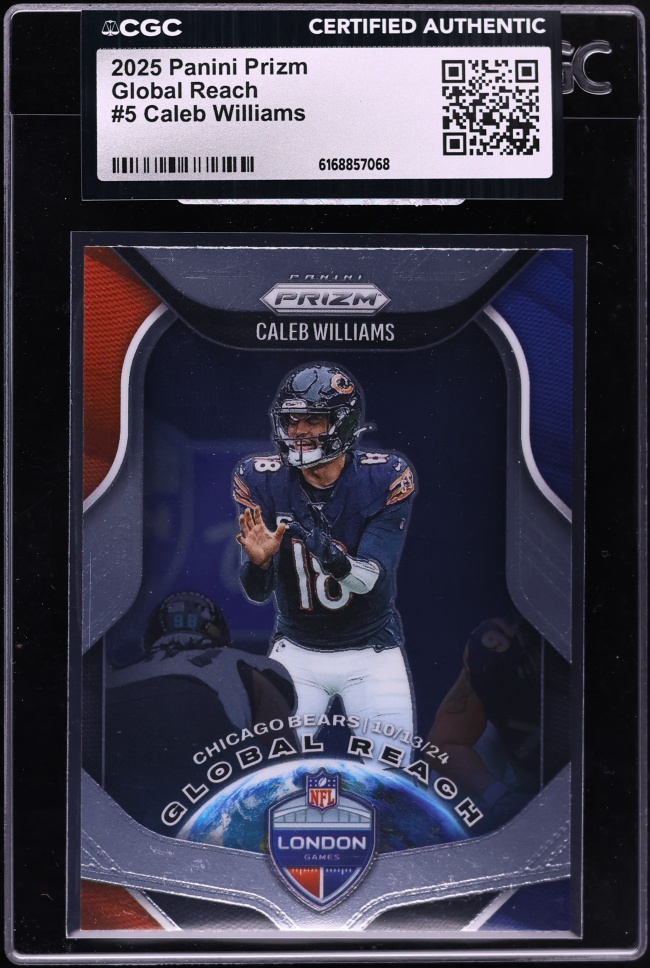 2025 Panini Prizm Global Reach Caleb Williams #5 CGC AUTH