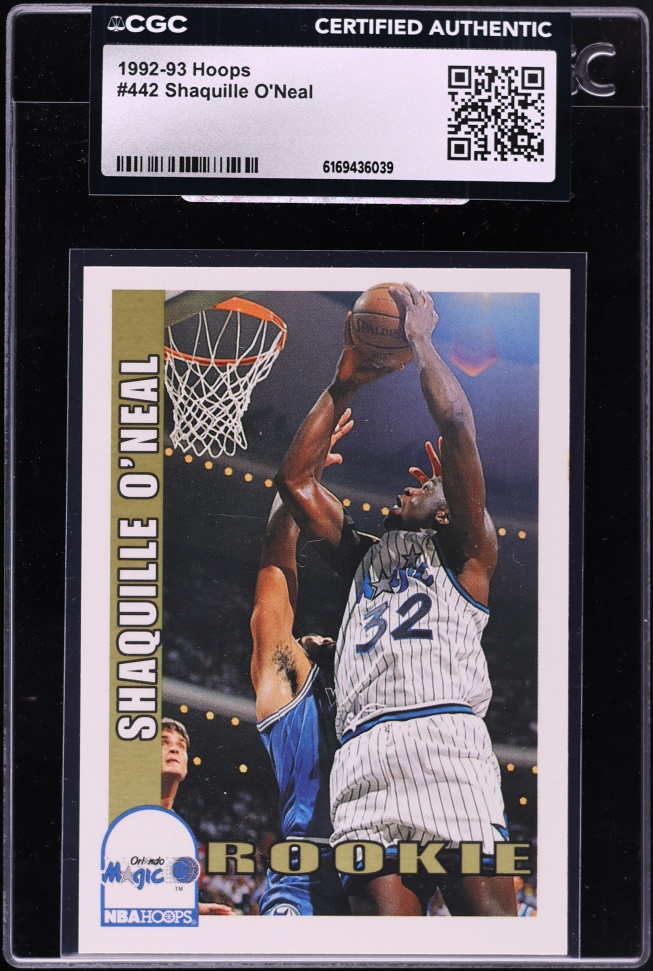 1992 Hoops Shaquille O'Neal ROOKIE #442 CGC AUTH