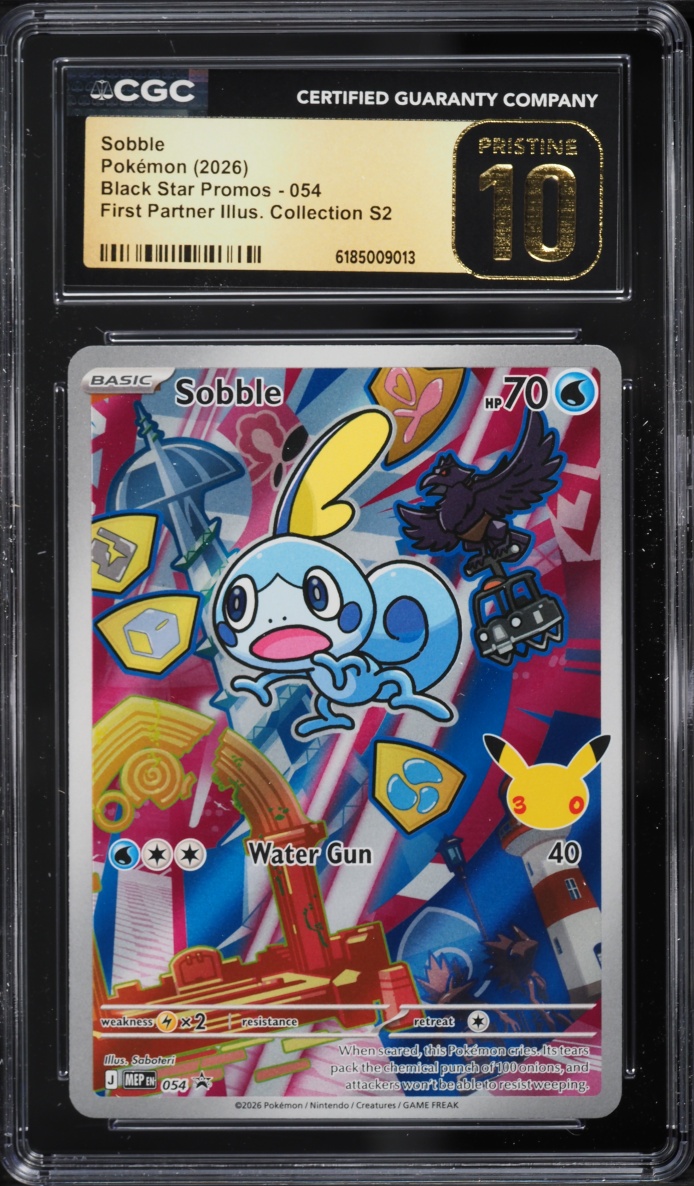 2026 Pokemon Mega Evolution Promo First Partner S2 Full Art Sobble #54 CGC 10 PRISTINE