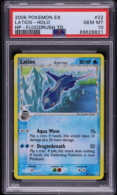 2006 Pokemon EX Holon Phantoms Holo Latios #22 PSA 10 GEM MINT