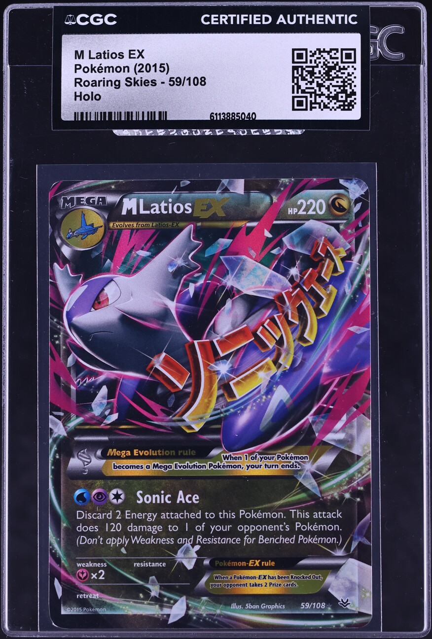 2015 Pokemon XY Roaring Skies Holo M Latios EX #59 CGC AUTH