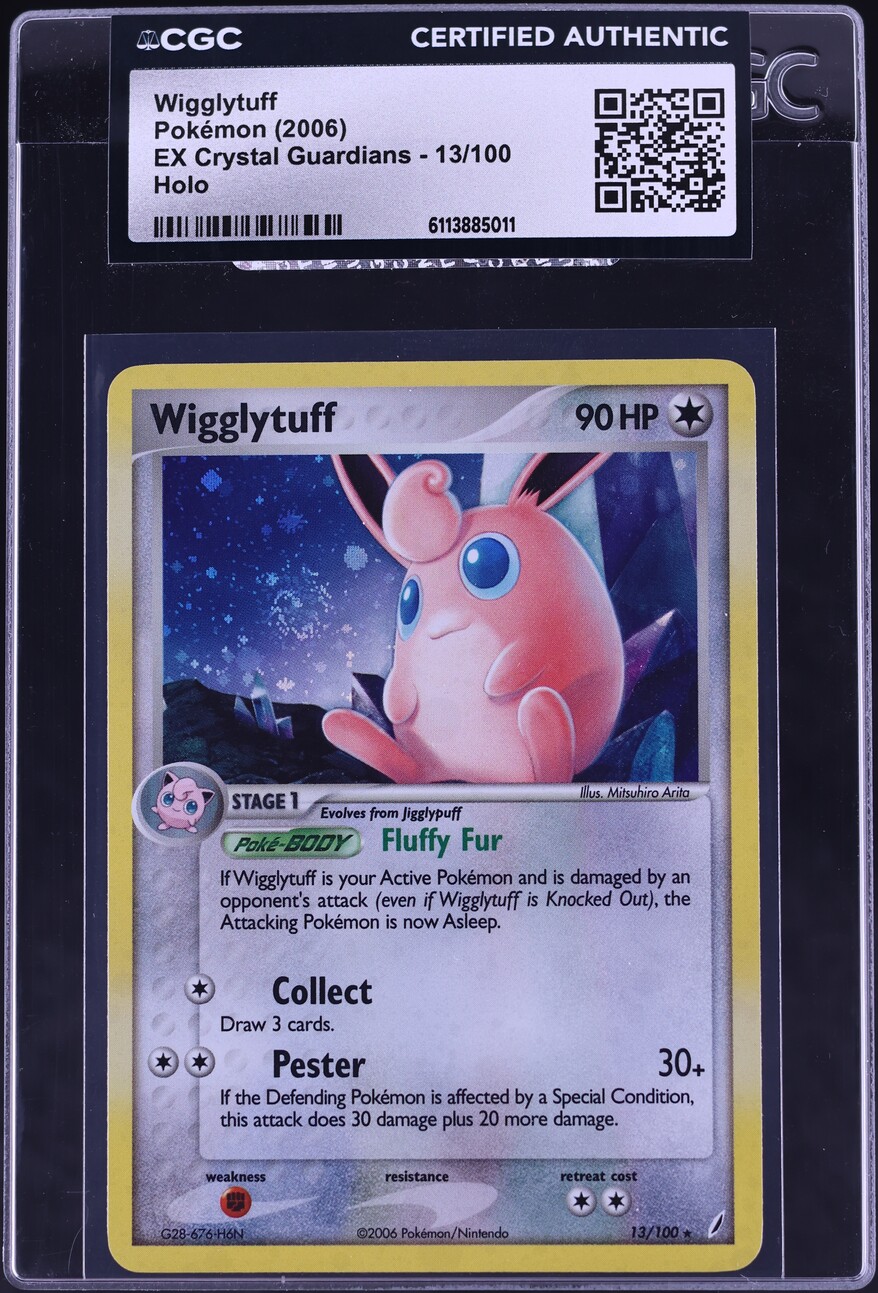 2006 Pokemon EX Crystal Guardians Holo Wigglytuff #13 CGC AUTH