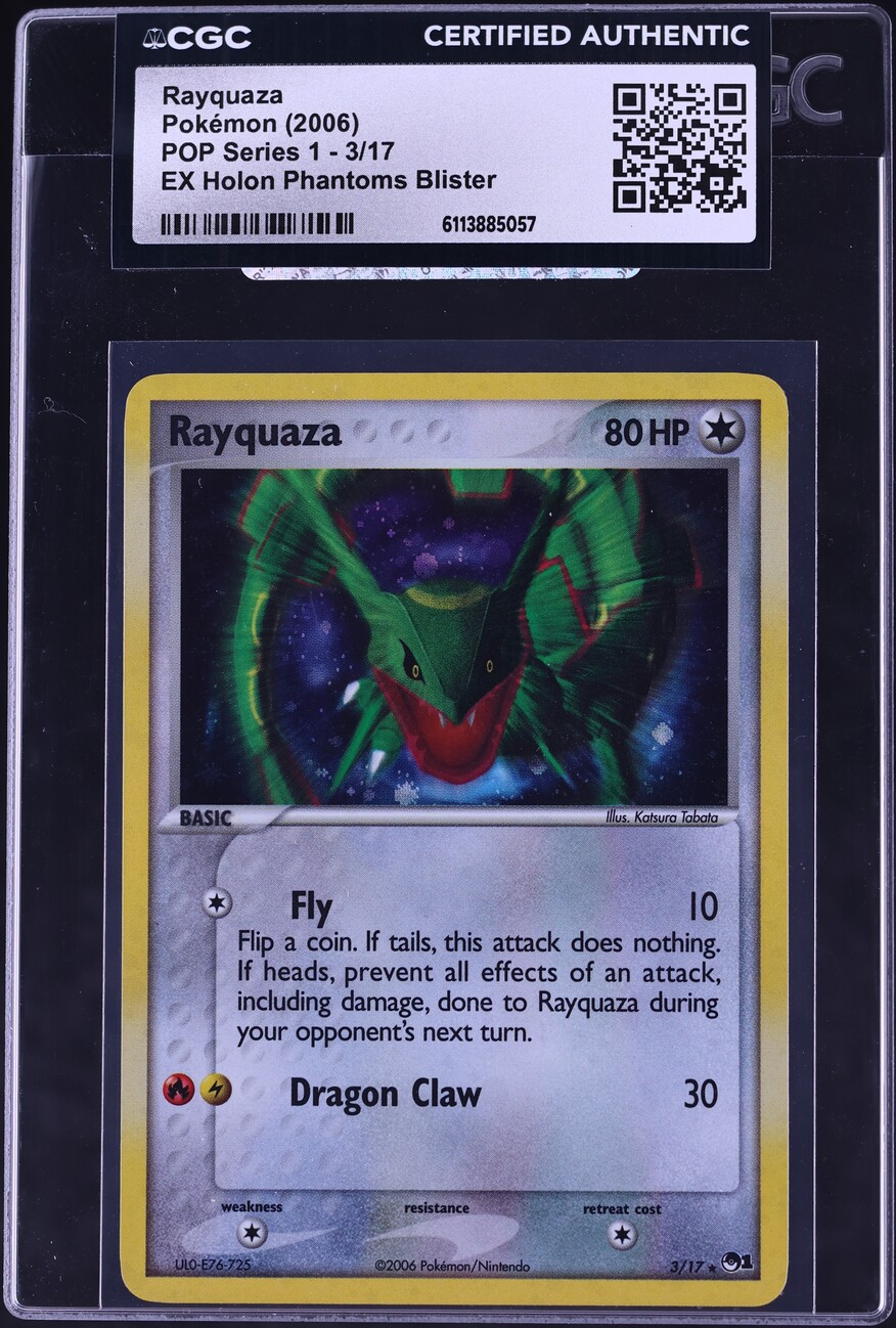2006 Pokemon POP Series 1 Holo Rayquaza #3 CGC AUTH