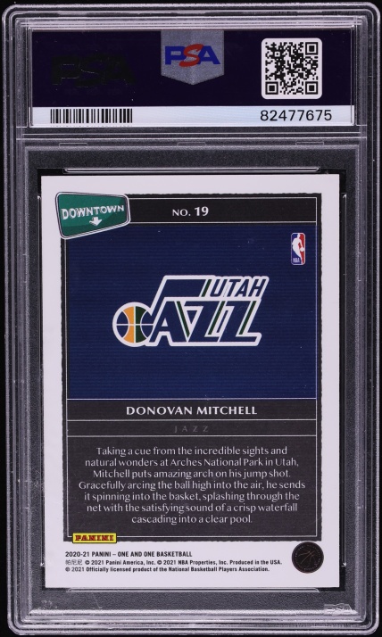 2020 Panini One And One Downtown Donovan Mitchell #19 PSA 10 GEM MINT