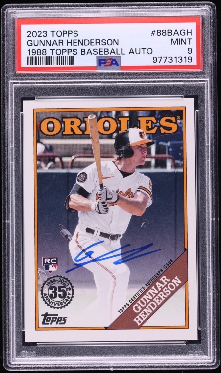 2023 Topps '88 Gunnar Henderson ROOKIE AUTO #88BA-GH PSA 9 MINT