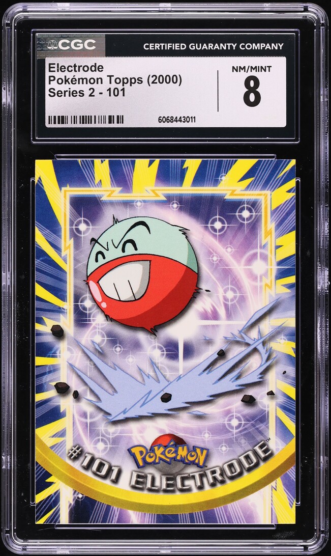 2000 Topps Pokemon Series 2 Electrode #101 CGC 8 NM-MT