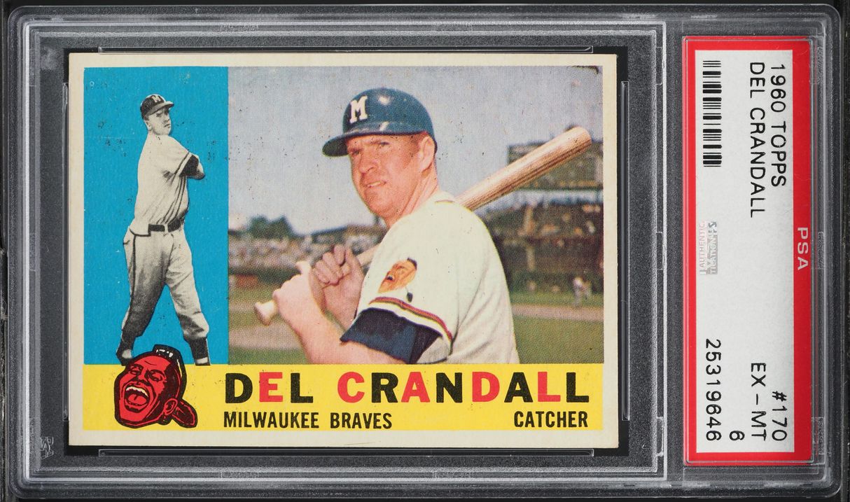 1960 Topps Del Crandall #170 PSA 6 EXMT