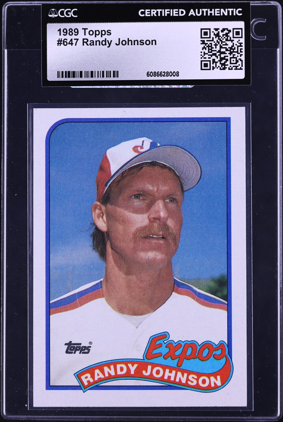 1989 Topps Randy Johnson ROOKIE #647 CGC AUTH