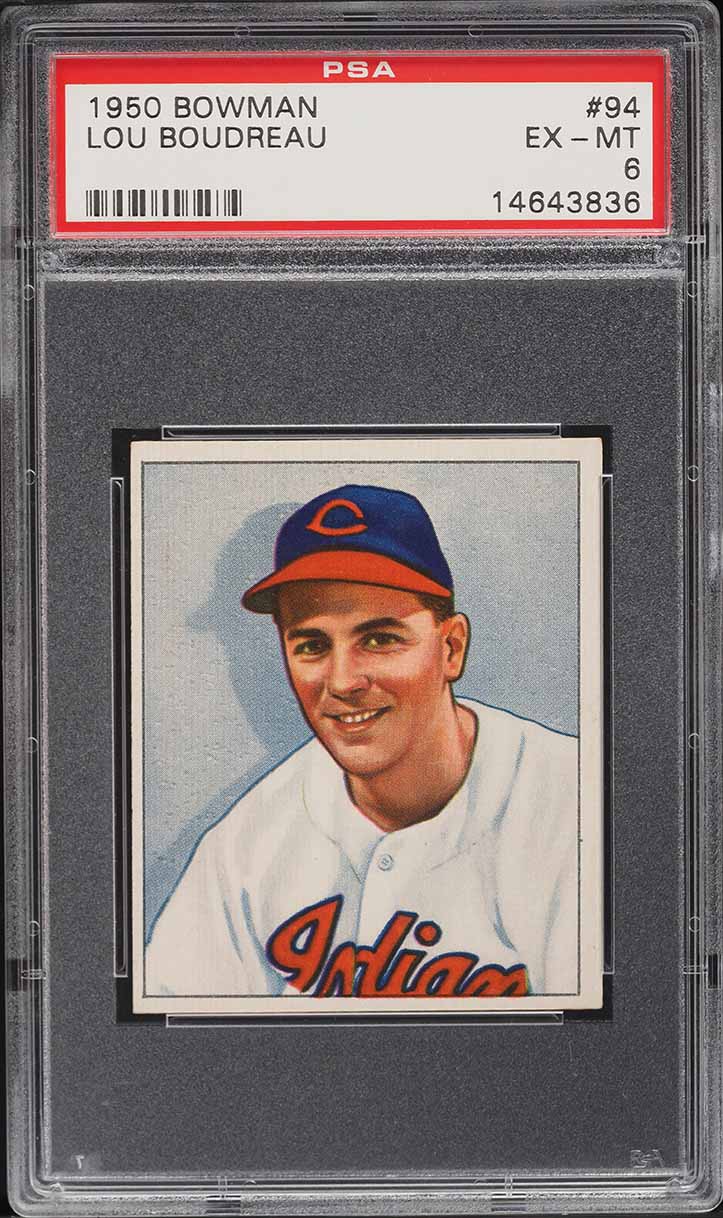 1950 Bowman Lou Boudreau #94 PSA 6 EXMT