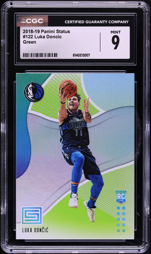 2018 Panini Status Green Luka Doncic ROOKIE #122 CGC 9 MINT