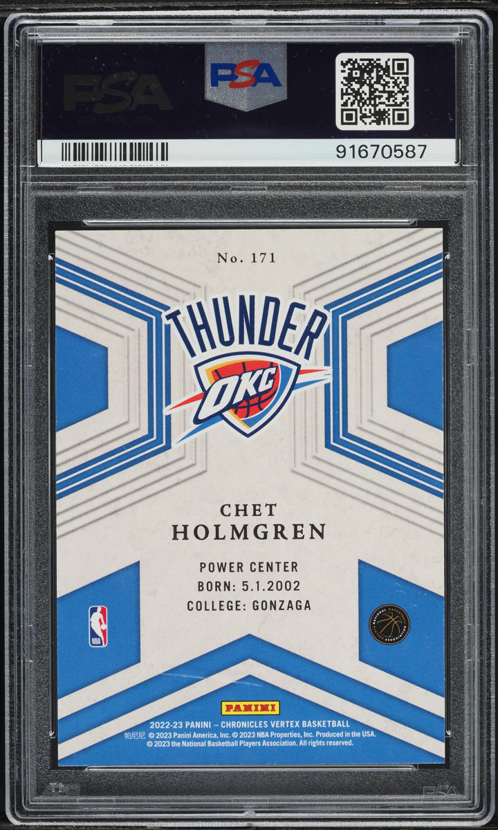2022 Panini Chronicles Chet Holmgren ROOKIE #171 PSA 10 GEM MINT