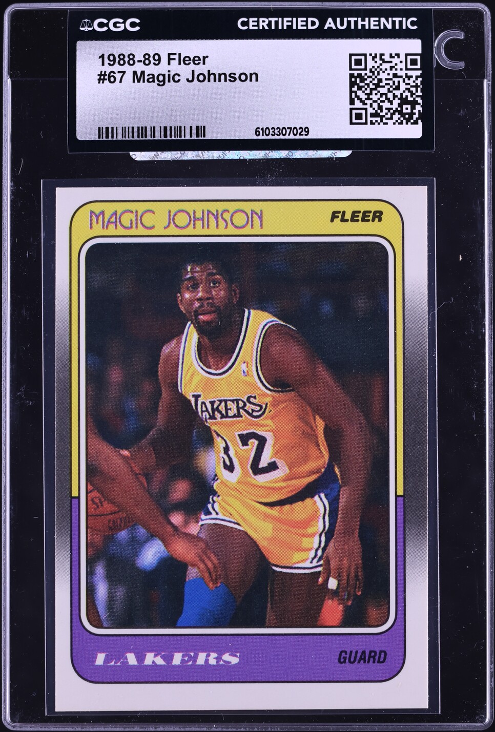 1988 Fleer Basketball Magic Johnson #67 CGC AUTH