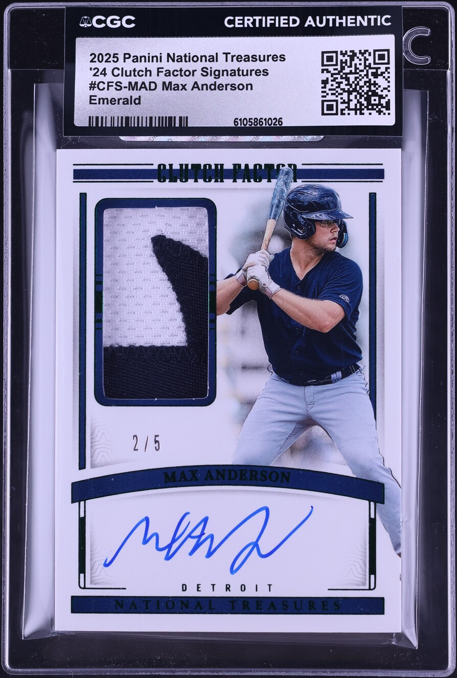 2025 National Treasures '24 Clutch Factor Emerald Max Anderson ROOKIE ...