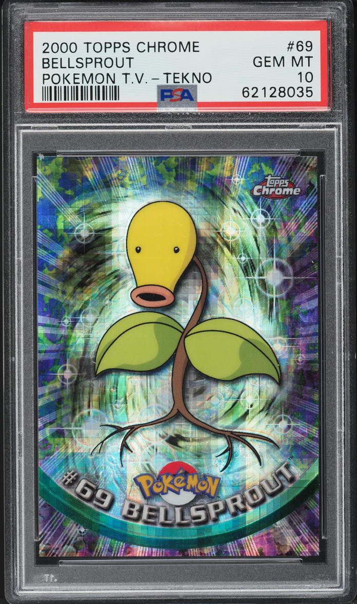 2000 Topps Chrome Pokemon T.V. Series 1 Tekno Bellsprout #69 PSA 10 GEM MINT
