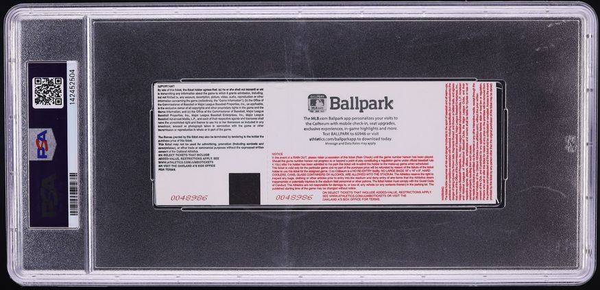 2018 Oakland Athletics Vs. Los Angeles Angels Full Ticket Shohei Ohtani MLB Debut PSA 9 MINT - Photo 2