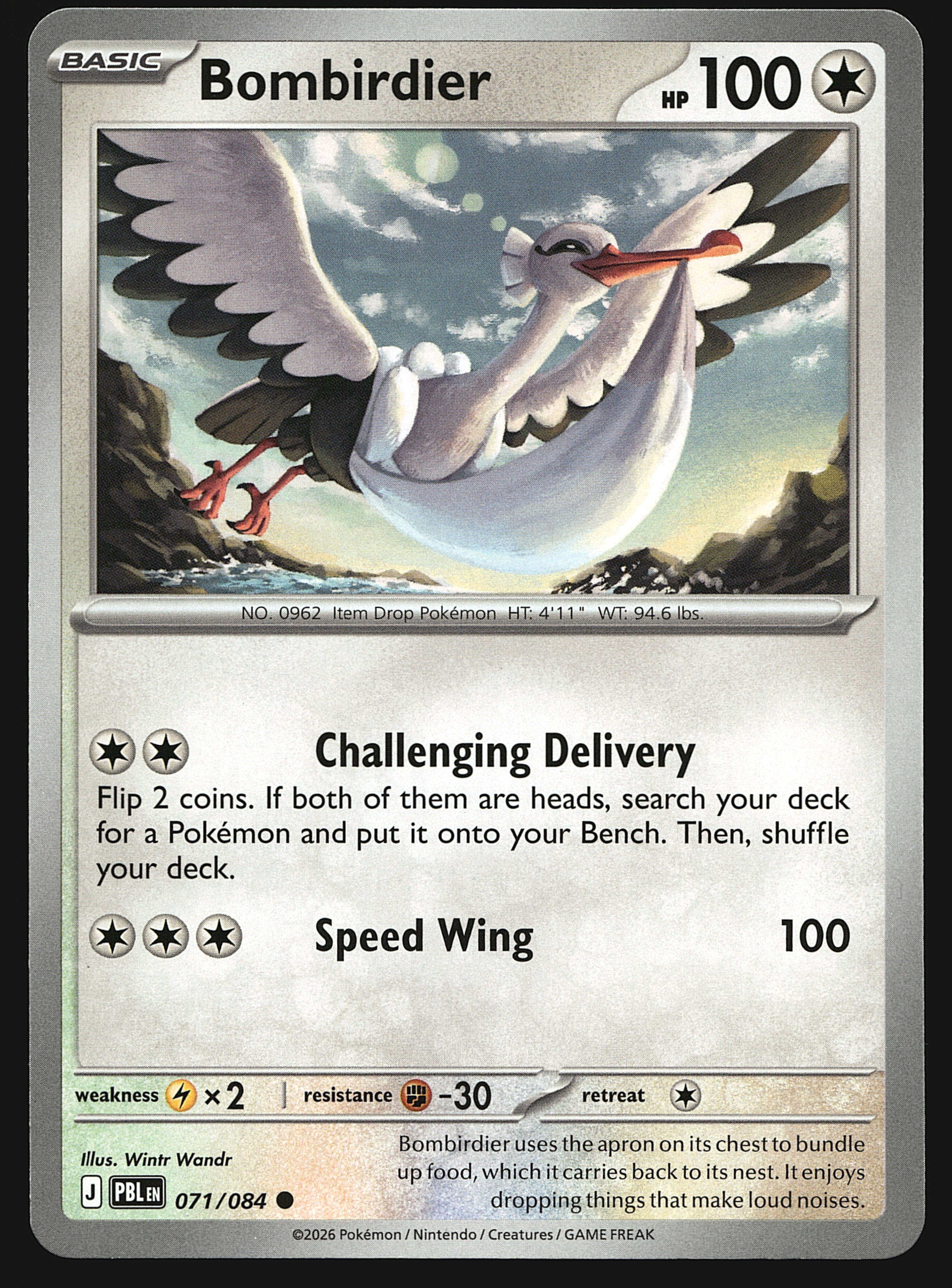 2026 Pokemon Mega Evolution Pitch Black Bombirdier #71