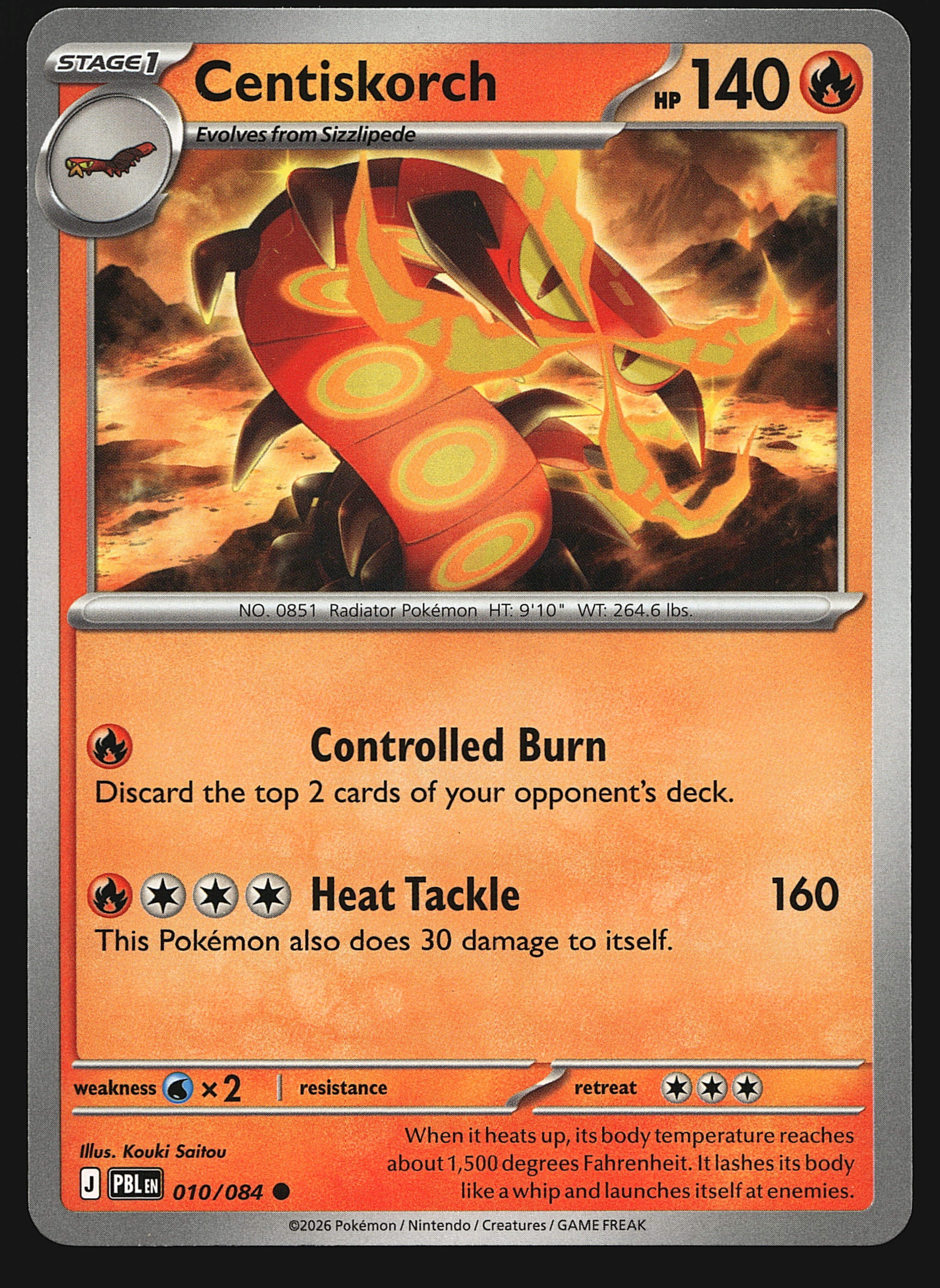 2026 Pokemon Mega Evolution Pitch Black Centiskorch #10
