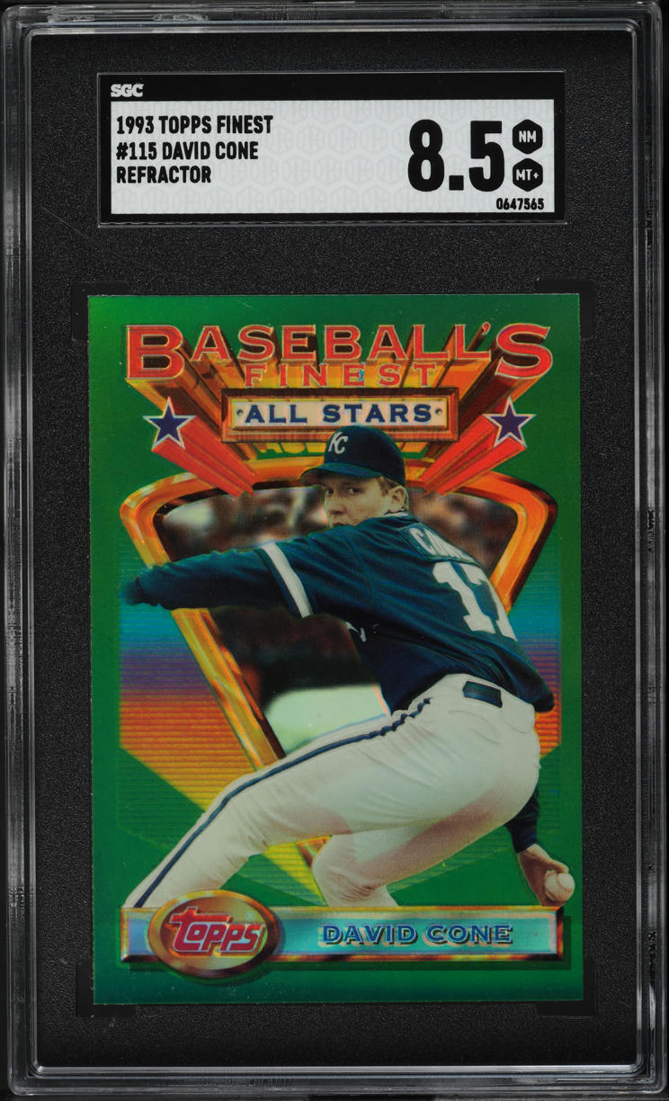 1993 Finest Refractor David Cone #115 SGC 8.5 NM-MT+