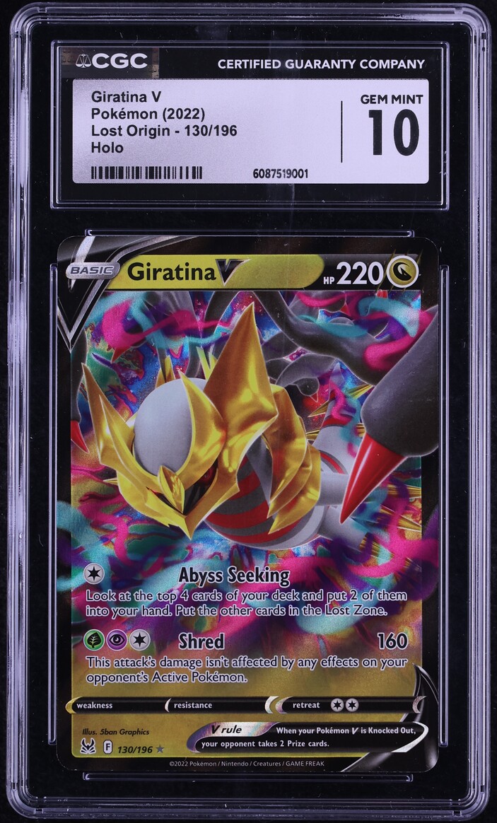 2022 Pokemon Sword & Shield Lost Origin Holo Giratina V #130 CGC 10 GEM MINT