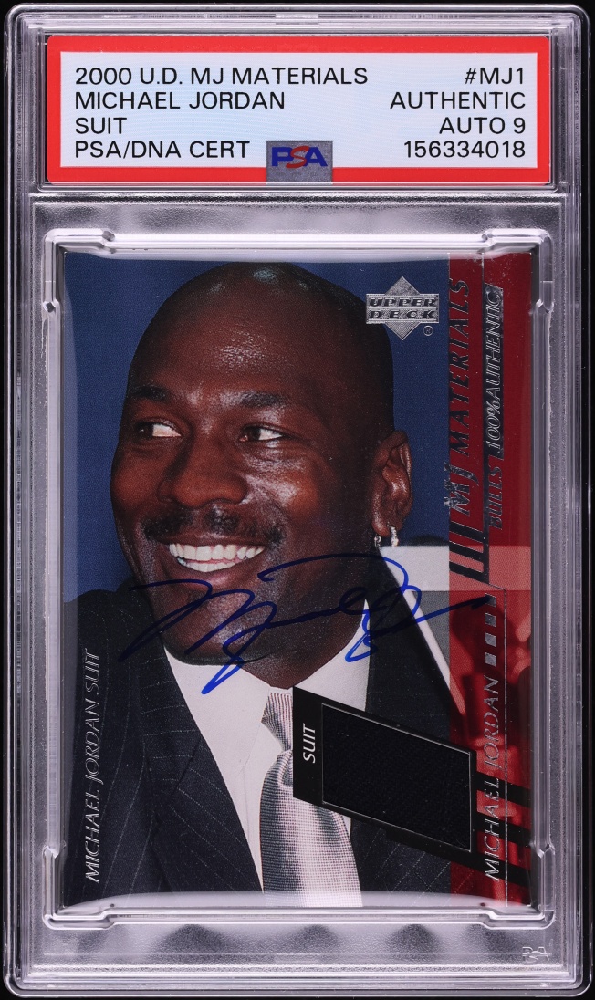 2000 Upper Deck MJ Materials Suit Michael Jordan PATCH AUTO DNA 9 #MJ1 PSA AUTH