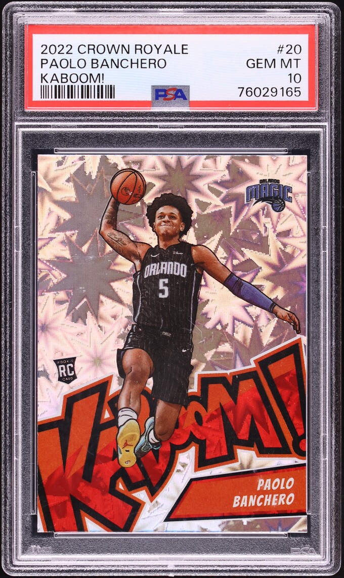 2022 Crown Royale Kaboom! Paolo Banchero ROOKIE #20 PSA 10 GEM MINT