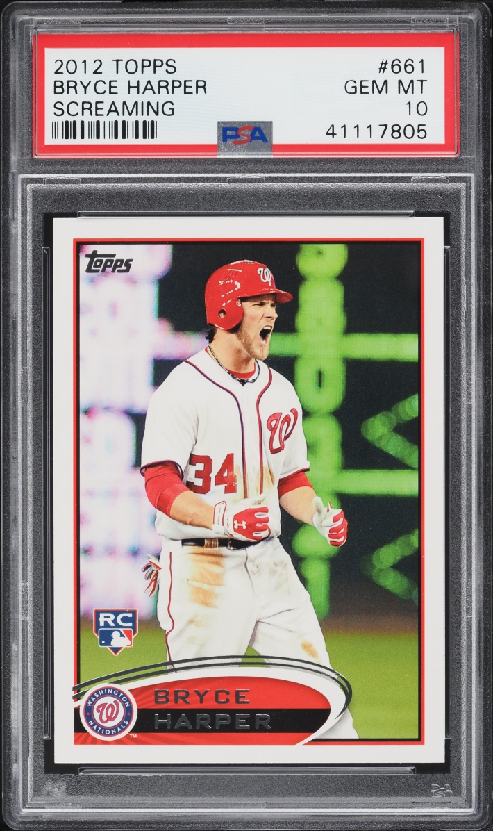 2012 Topps Screaming Bryce Harper ROOKIE #661 PSA 10 GEM MINT