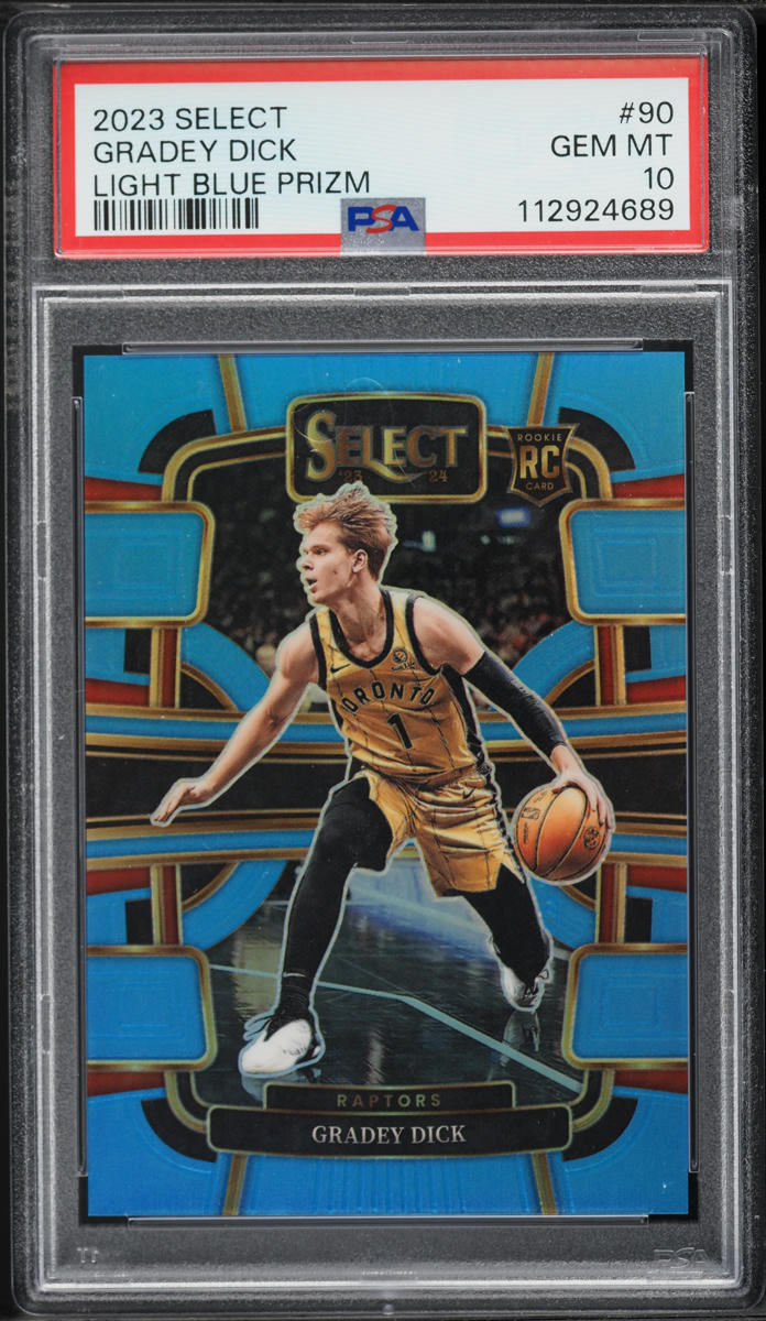 2023 Select Concourse Light Blue Prizm Gradey Dick ROOKIE /299 #90 PSA 10 GEM MINT