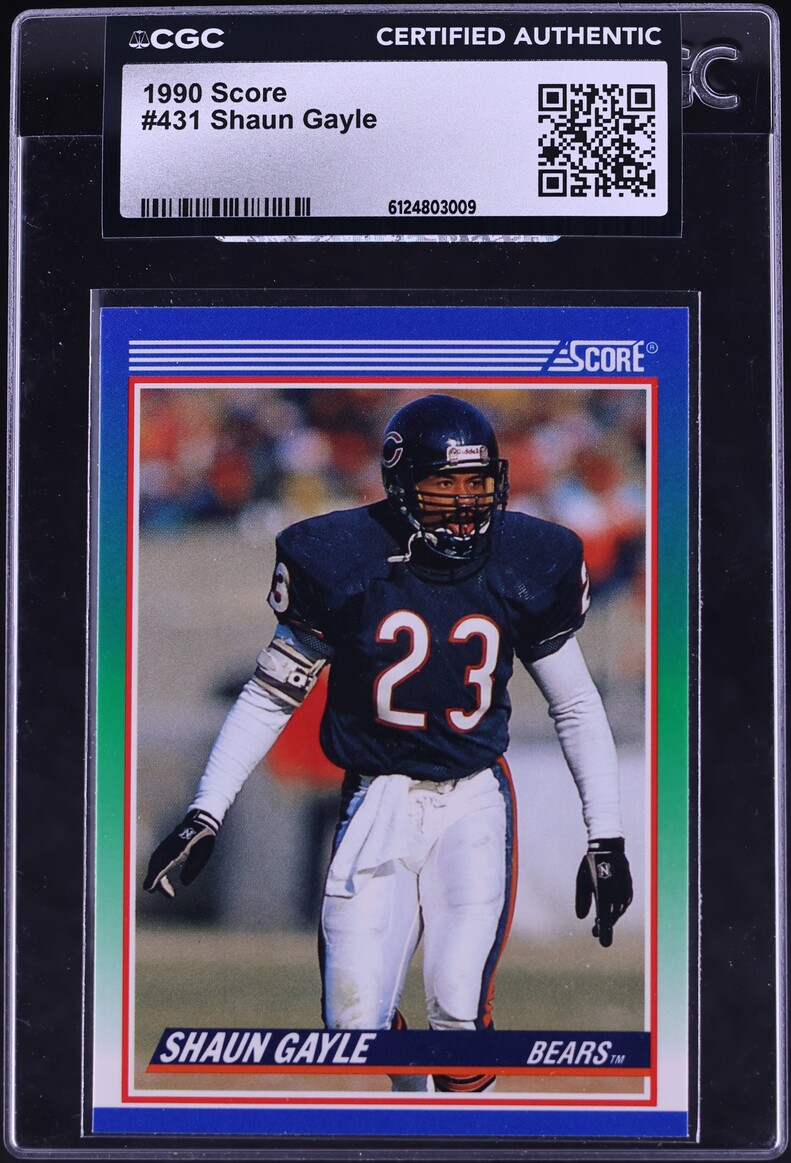 1990 Score Football Shaun Gayle #431 CGC AUTH on Fanatics Collect