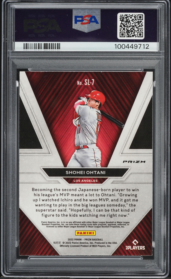 2022 Panini Prizm Sluggers Silver Shohei Ohtani #SL7 PSA 9 MINT