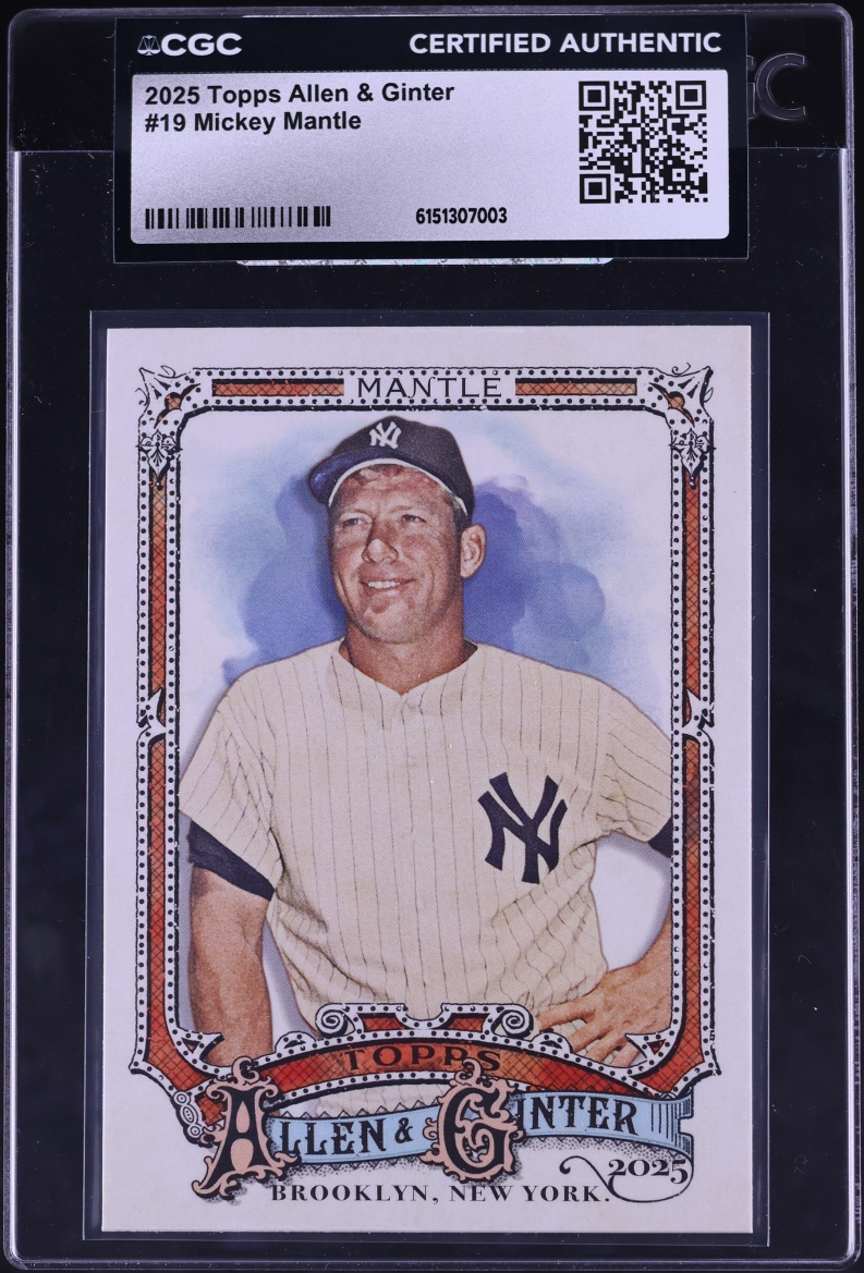 2025 Topps Allen & Ginter Mickey Mantle #19 CGC AUTH