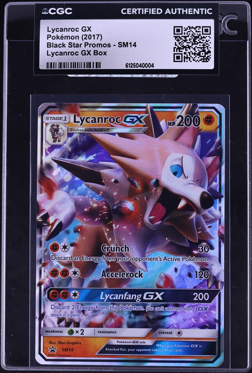 2017 Pokemon Sun & Moon Promo Lycanroc GX #SM14 CGC AUTH