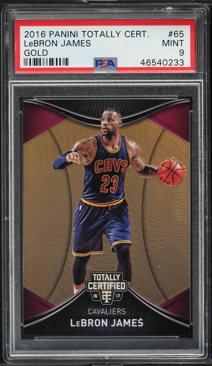 2016 Totally Certified Gold LeBron James /10 #65 PSA 9 MINT