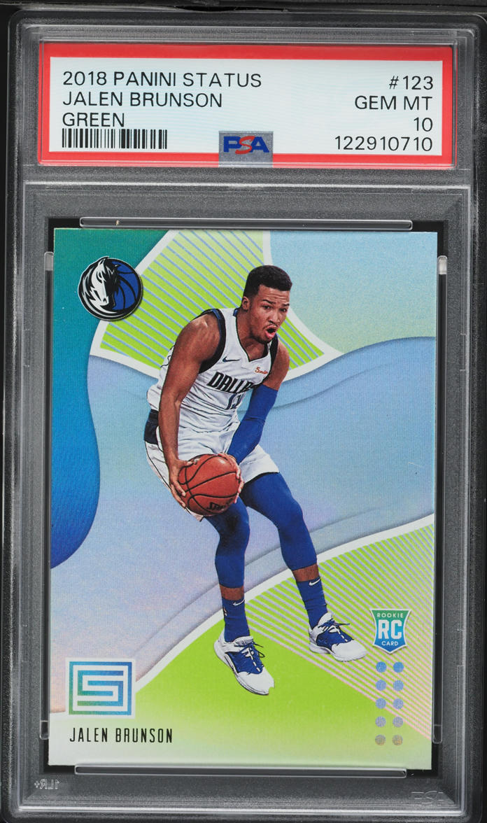 2018 Panini Status Green Jalen Brunson ROOKIE #123 PSA 10 GEM MINT
