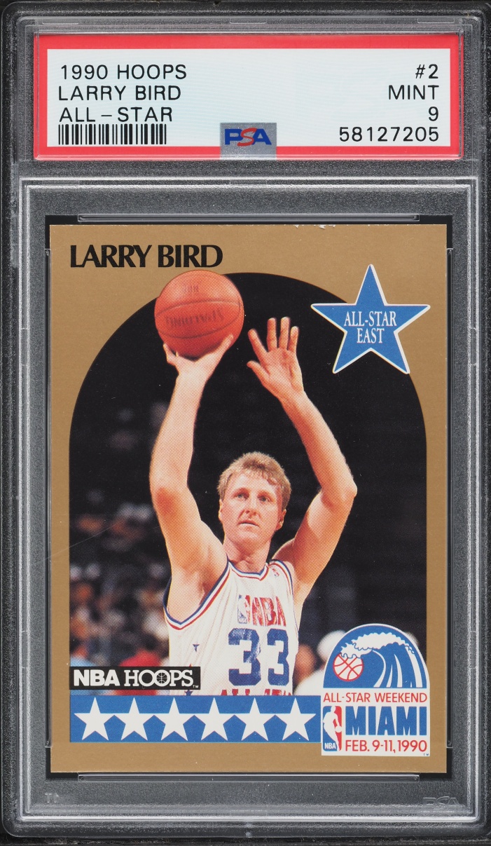 1990 Hoops Larry Bird ALL-STAR #2 PSA 9 MINT